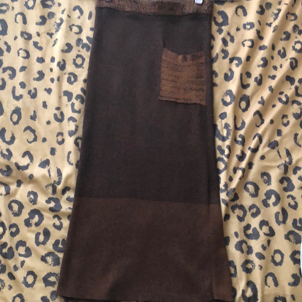 Vera Wang Ribbed Pocket Skirt